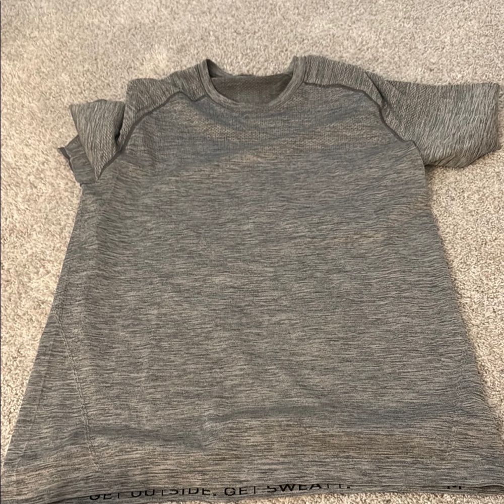 Mens Gray Short Sleeve Shirt